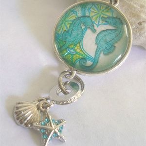 Sea  Key Chain,Beach Key Ring,Beach Bag Charms